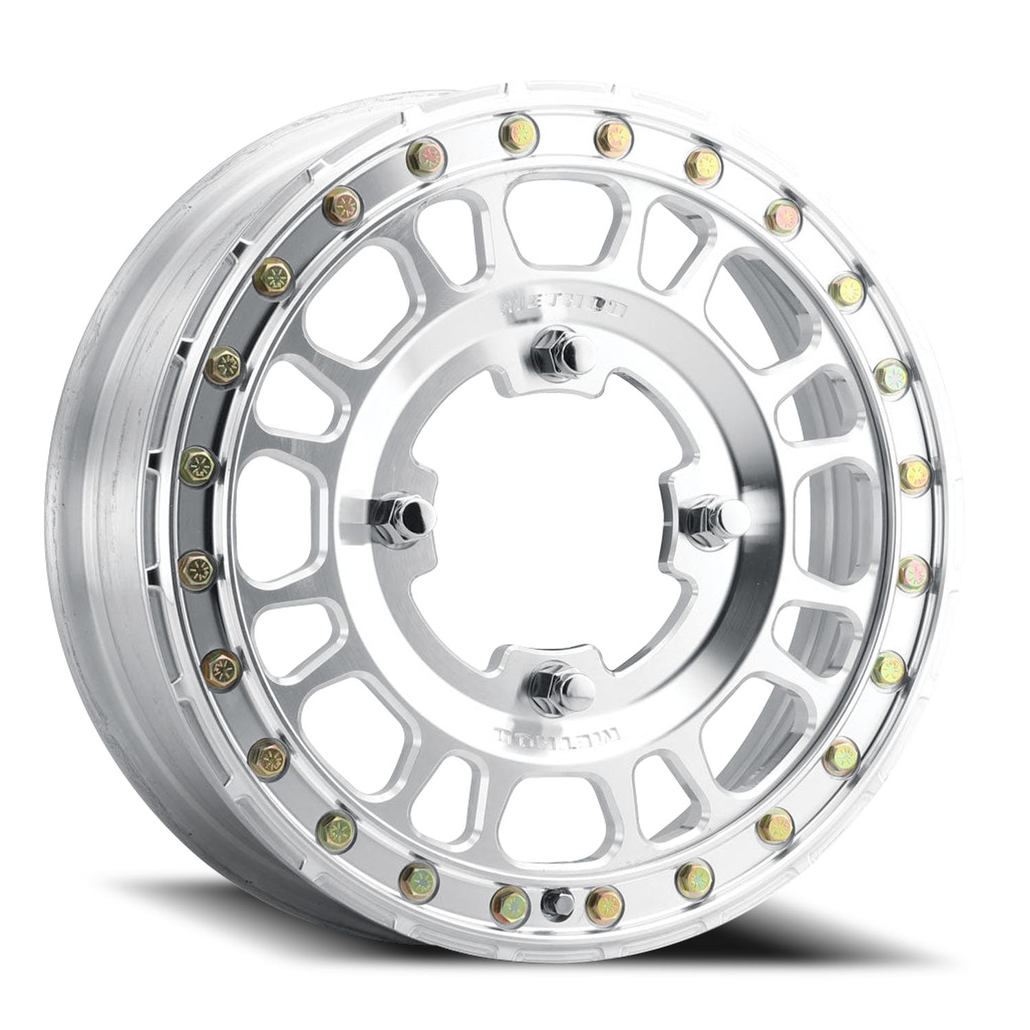 Aluminum Wheels 15x5 MR412 Beadlock UTV Bolt Pattern 5 On 114.3 Offset 43 Lip Size 0 Machined Raw Machined Method