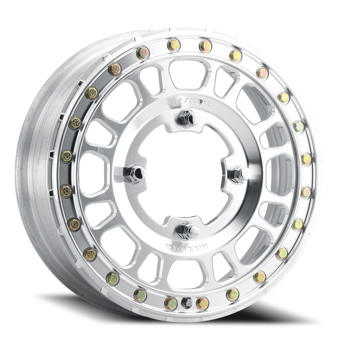 Aluminum Wheels 15x5 MR412 Beadlock UTV Bolt Pattern 5 On 114.3 Offset 43 Lip Size 0 Machined Raw Machined Method