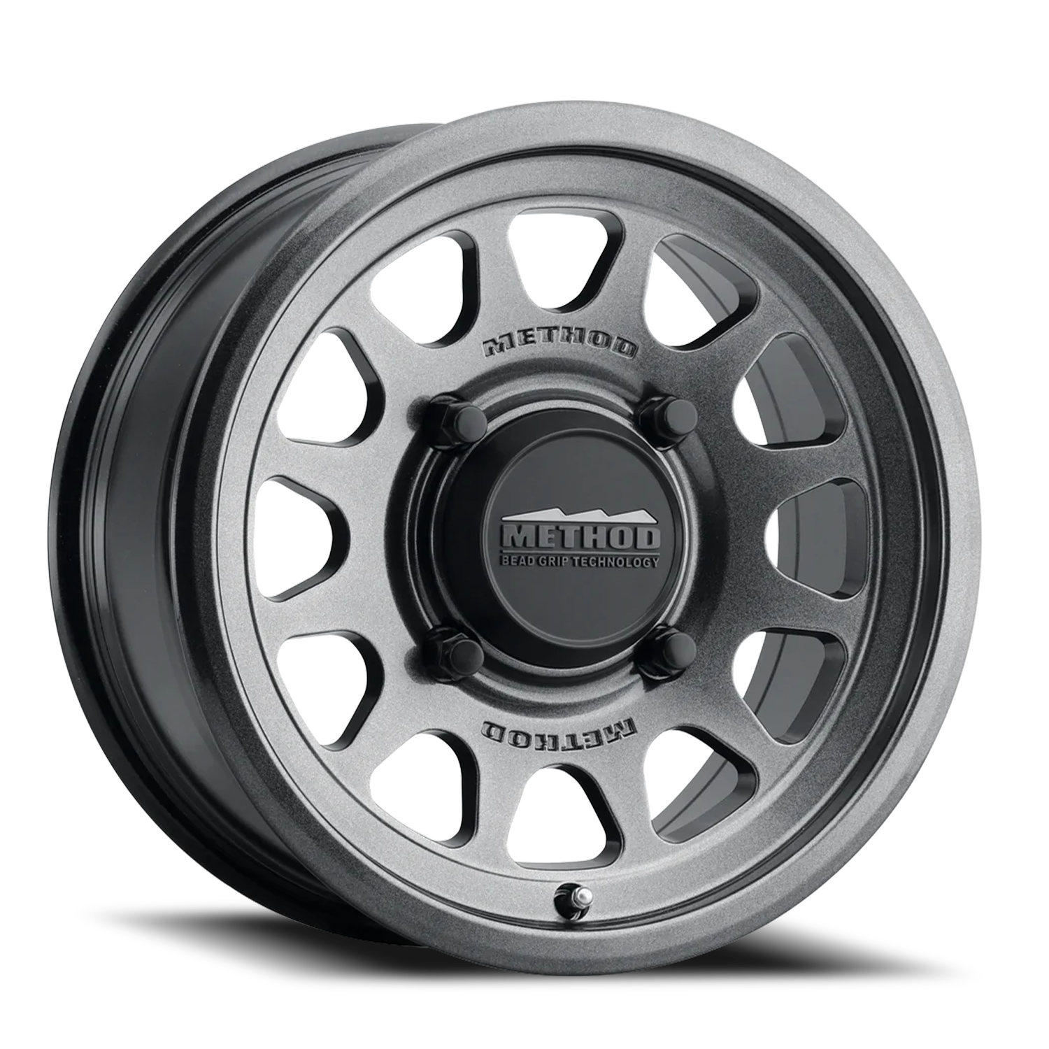 Aluminum Wheels 15x10 MR414 Bead Grip UTV Bolt Pattern 4 On 156 Offset 25 Lip Size 2.72 Graphite GY Method