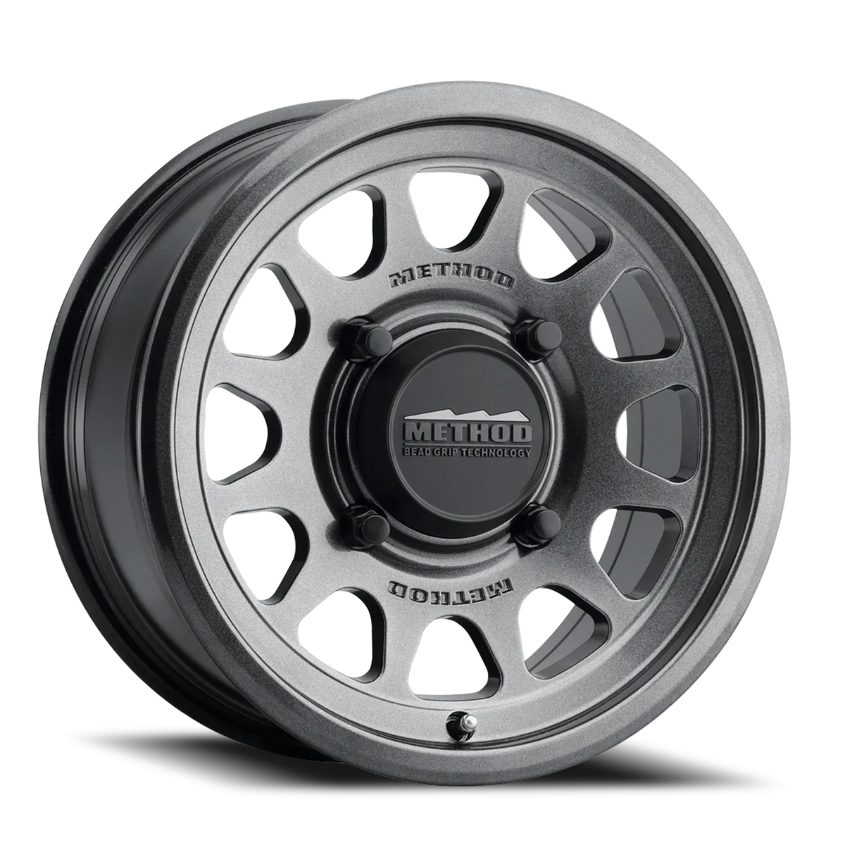 Aluminum Wheels 15x10 MR414 Bead Grip UTV Bolt Pattern 4 On 156 Offset 25 Lip Size 2.72 Graphite GY Method