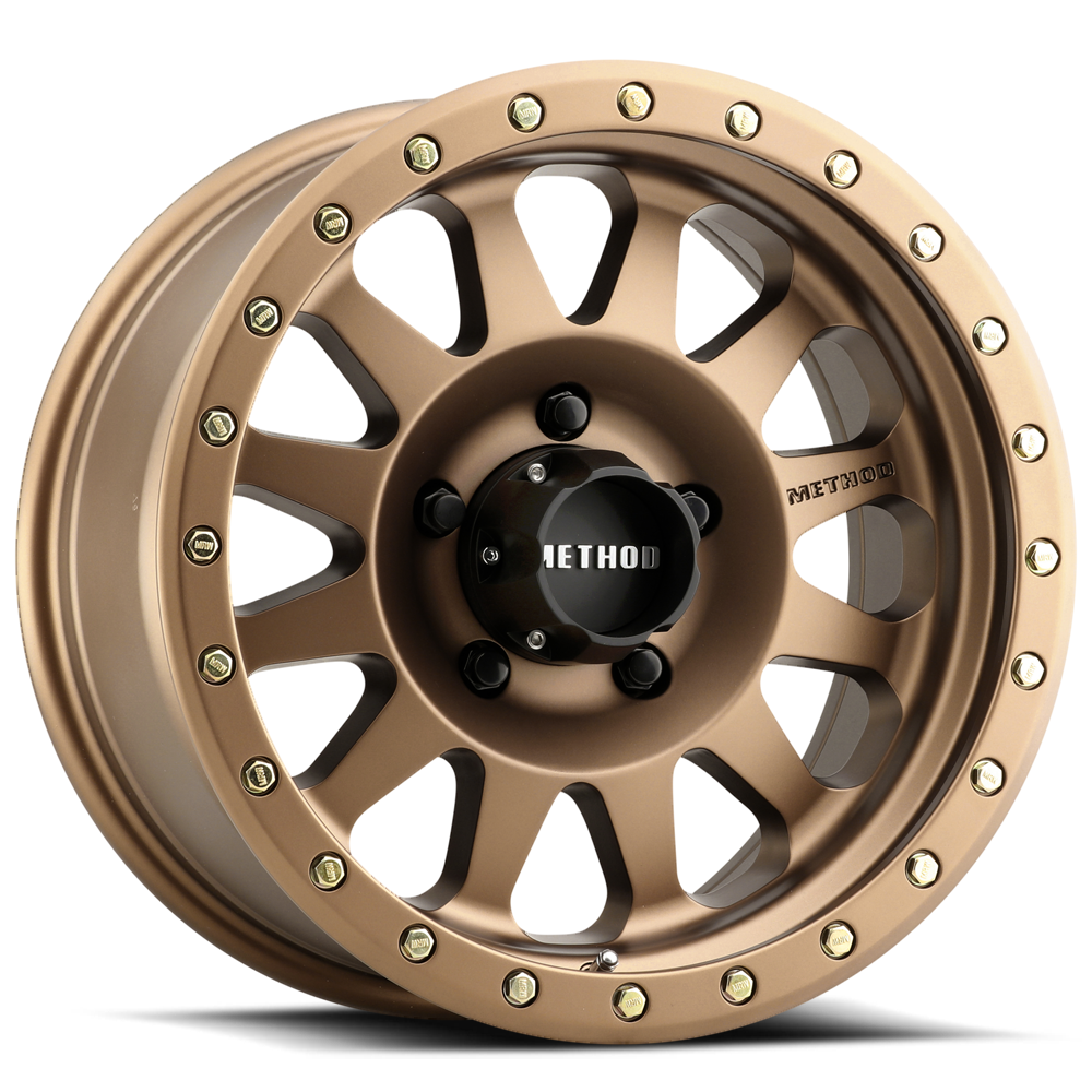Aluminum Wheels 17x8.5 Double Standard MR304 Bolt Pattern 5 On 127 Offset 0 Lip Size 3.07 Method Bronze BRZ Method