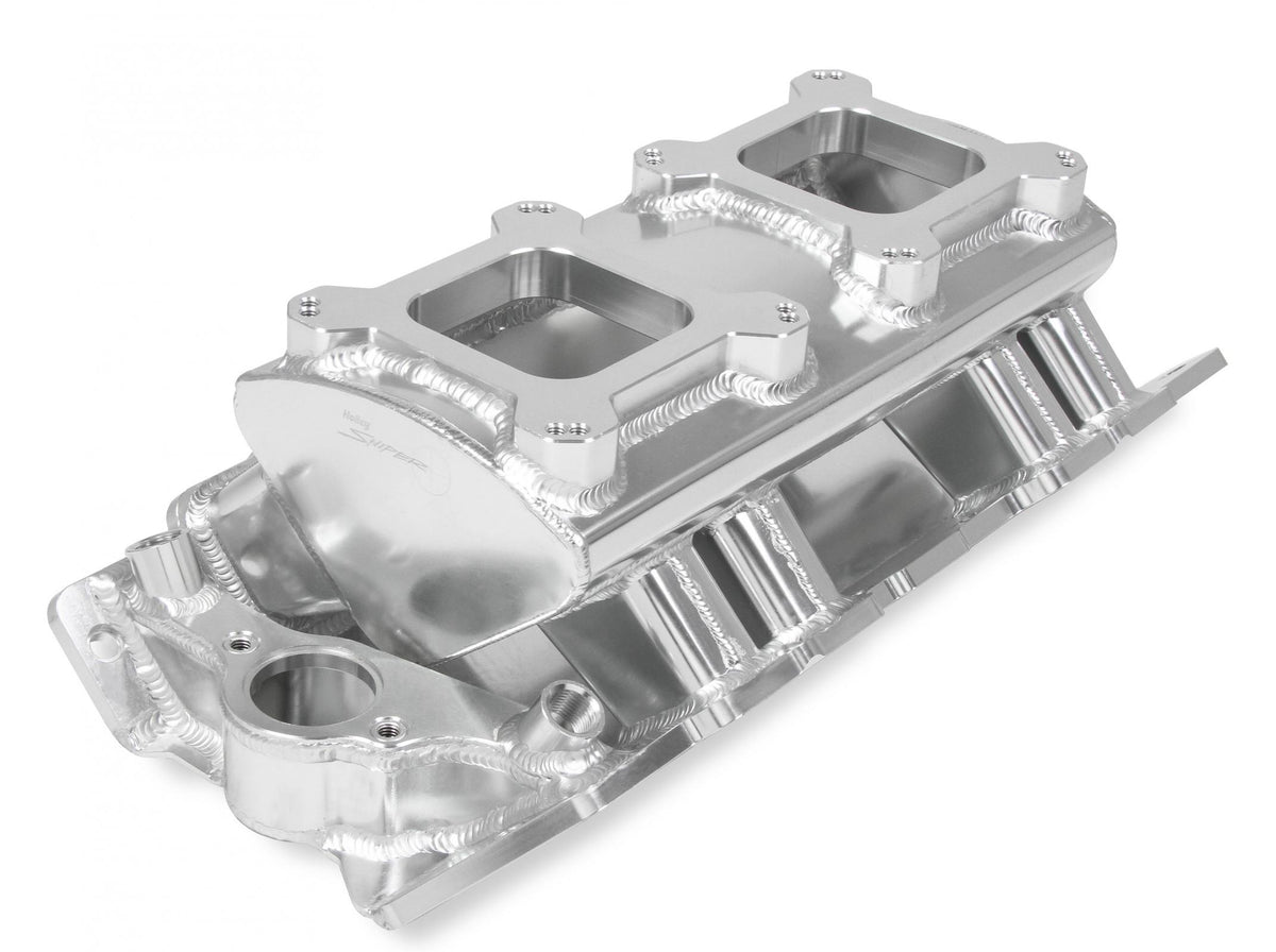 Sheet Metal Fabricated Intake Manifold Big Block Chevy Fabricated Intake Manifold Bbc Single Plane 2 X 4150 Silver With Logo Sniper EFI