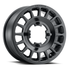 Aluminum Wheels 14x6 MR407 Bead Grip UTV Bolt Pattern 4 On 136 Offset 38 Lip Size 0 Matte Black MB Method