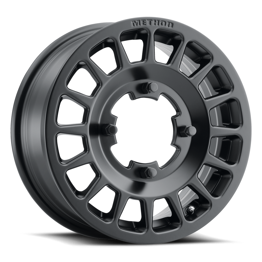 Aluminum Wheels 15x6 MR407 Bead Grip UTV Bolt Pattern 4 On 156 Offset 51 Lip Size 0 Matte Black MB Method