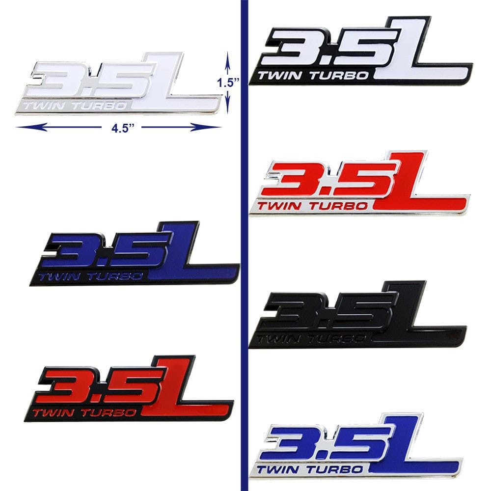 3.5L Twin Turbo Emblem Small (fits Ford F150 Explorer Ecoboost)