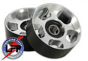 LFP (Lightning Force Performance) LFP LIGHTWEIGHT ALUMINUM 90 or 100mm 8 RIB Single BEARING IDLER PULLEY LIGHTNING HARLEY COBRA EATON 