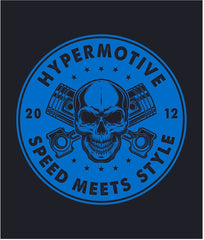 Hypermotive Athletic Fit Piston and Skull T-Shirt