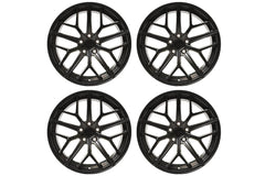 Steeda Mustang Trident Satin Black Staggered Wheel Package