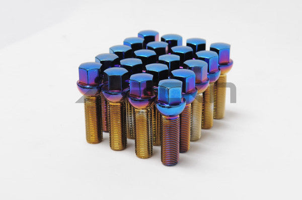 Wheel Mate Mevius Lug Bolt Set of 20 - Black 14x1.25 27mm Cone 60 DEG TAP - 40591B