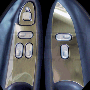 Stainless Steel Window Switch Plates (fits 94-04 Ford Mustang) UPR