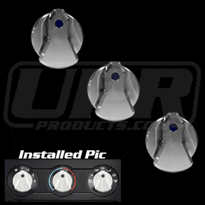 Billet Designer AC Knobs UPR (fits 89-04 Ford Mustang)