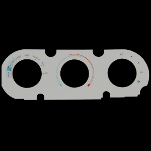 Silver Face AC Panel Insert (fits 87-04 Ford Mustang)