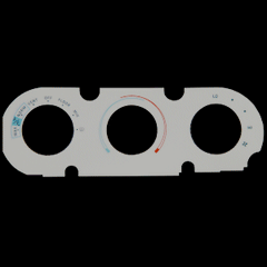 Silver Face AC Panel Insert (fits 87-04 Ford Mustang)