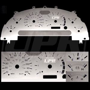 Stainless Steel Gauge Face Overlay (fits 99-04 Ford Mustang) UPR