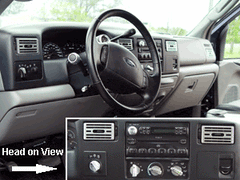 Billet AC Vent Covers Polished (fits 99-04 Superduty F250 F350) UPR