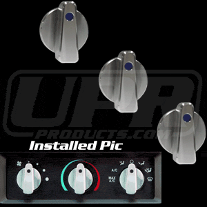 Billet Slimline AC Knobs UPR (fits 89-04 Ford Mustang)