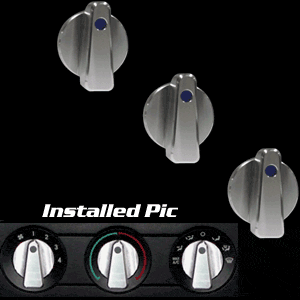 Billet Slimline AC Knobs (fits 05-06 Ford Mustang)