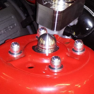 Billet Beehive Strut Tower Cap Covers (fits 11-14 Mustang) UPR