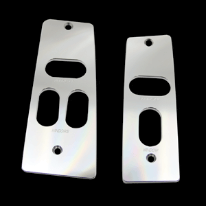 Billet Window Switch Plates (fits 87-93 Ford Mustang) UPR