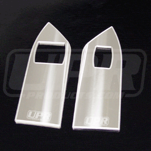 Billet "UPR" Hardtop Window Switch Plates Polished (fits 05-09 Mustang) UPR