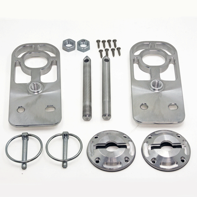 Billet Radiator Hood Pin Hold Down Kit Mount (fits 05-14 Mustang) UPR