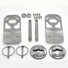 Billet Radiator Hood Pin Hold Down Kit Mount (fits 05-14 Mustang) UPR