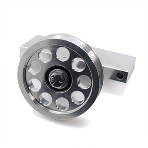 Billet Air Pump Idler Bracket & 9 Hole Pulley Kit Double Bearing (fits 79-95 Ford Mustang) UPR