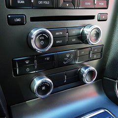 Billet AC Knob Bezels Polished (fits 11-13 Mustang)
