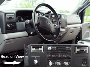 Billet AC Vent Covers (fits 99-04 Superduty F250 F350) UPR